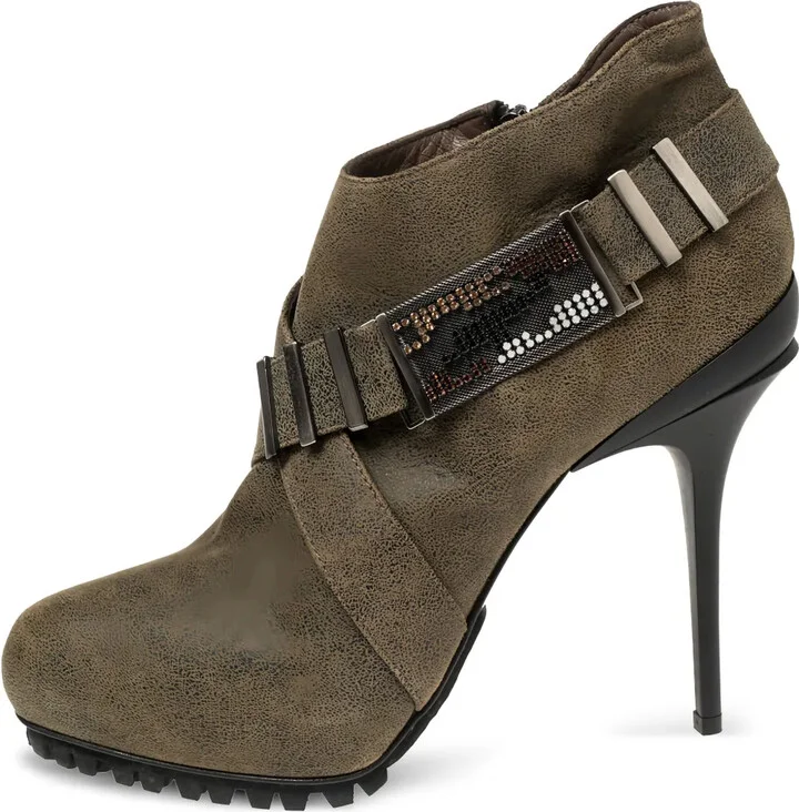 Pre-Owned 115mm Suede Boots