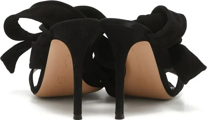 Pre-owned 115mm suede bow sandals - Image 3