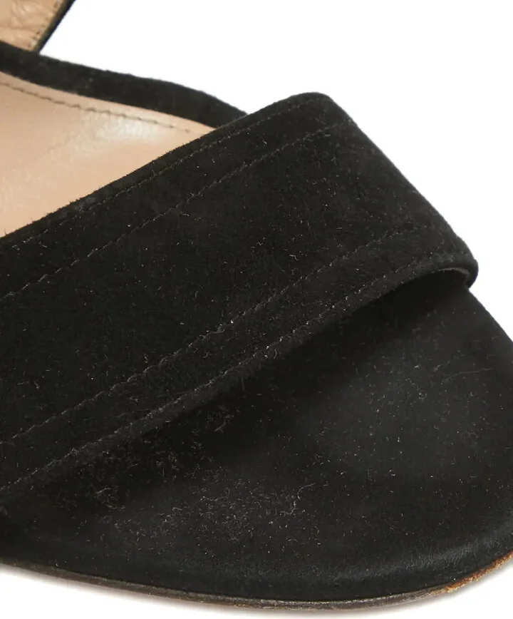 Pre-owned 115mm suede bow sandals - Image 5