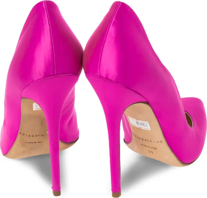 pre-owned 120mm Besame satin pumps - Image 3