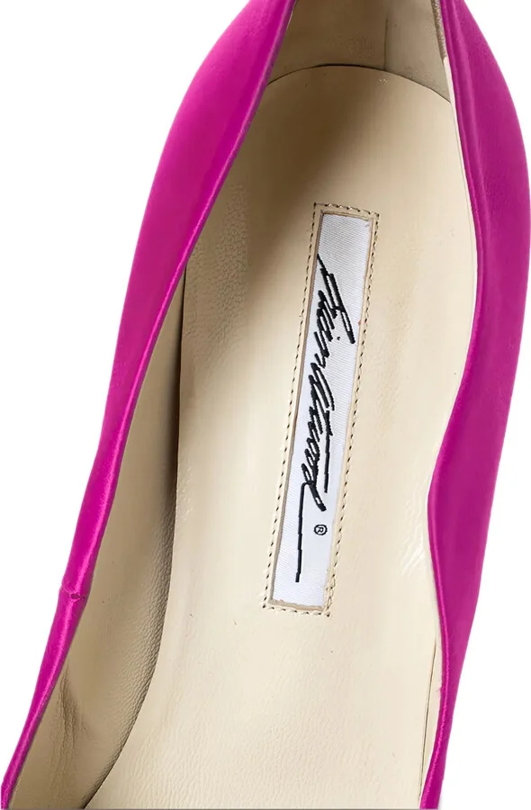 pre-owned 120mm Besame satin pumps - Image 5
