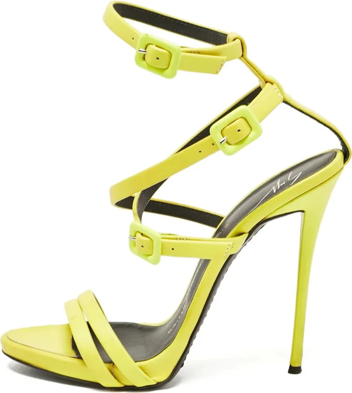 Pre-Owned 120mm Buckle-Embellished Sandals