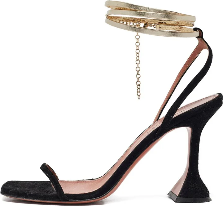 Pre-owned 120mm chain-detail sandals