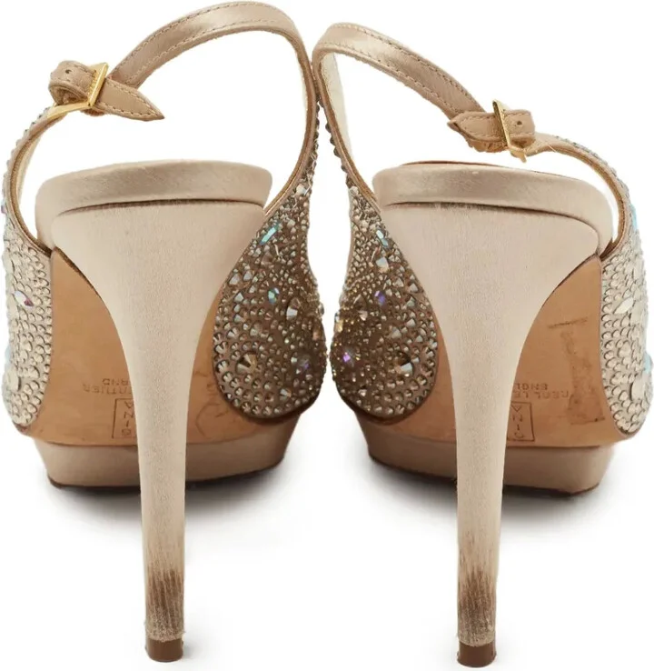 Pre-Owned 120mm Crystal-Embellished Sandals - Image 4