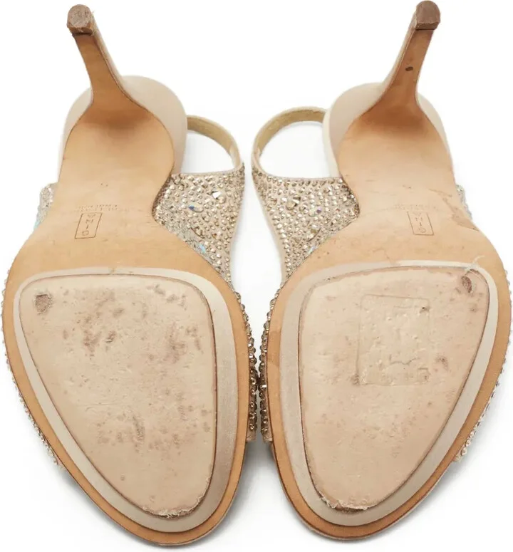 Pre-Owned 120mm Crystal-Embellished Sandals - Image 5