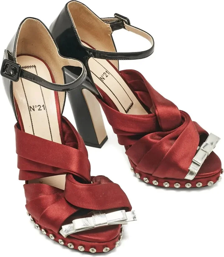Pre-Owned 120mm Knotted Sandals - Image 2