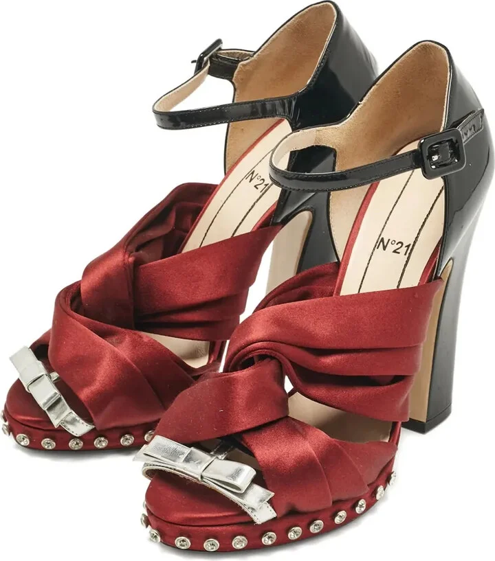 Pre-Owned 120mm Knotted Sandals - Image 4