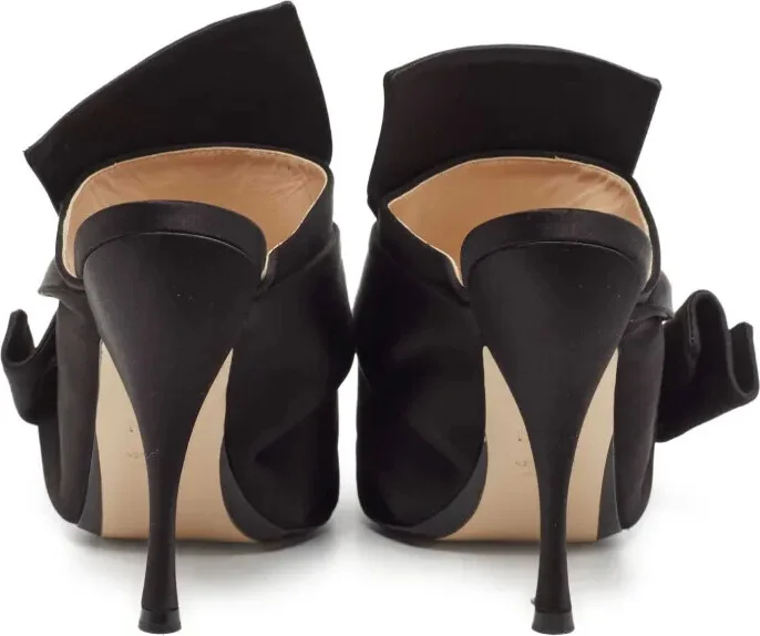 Pre-Owned 120mm Knotted Satin Sandals - Image 3