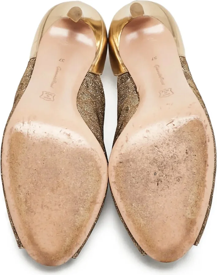Pre-Owned 120mm Leopard-Print Peep-Toe Pumps - Image 5