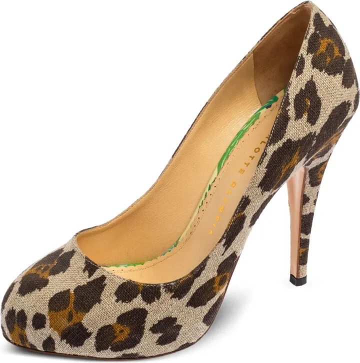 Pre-owned 120mm leopard-print platform pumps - Image 2