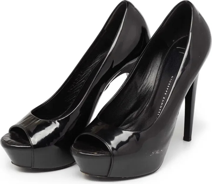 Pre-Owned 120mm Peep-Toe Platform Pumps - Image 2
