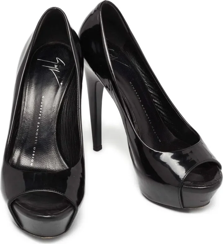 Pre-Owned 120mm Peep-Toe Platform Pumps - Image 4