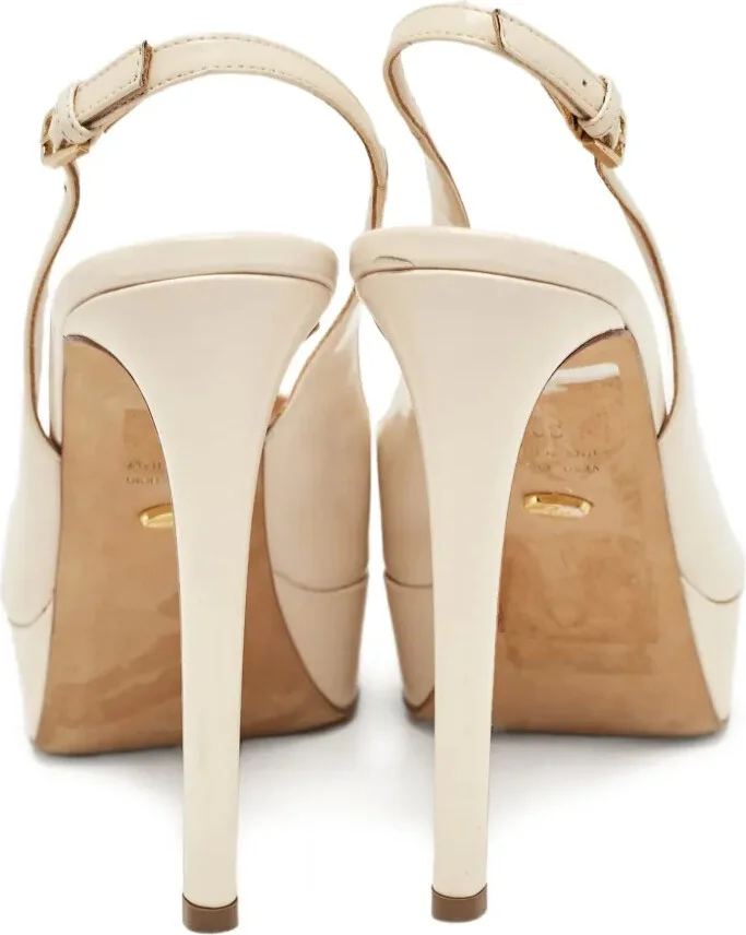 Pre-Owned 120mm Peep-Toe Platform Pumps - Image 3