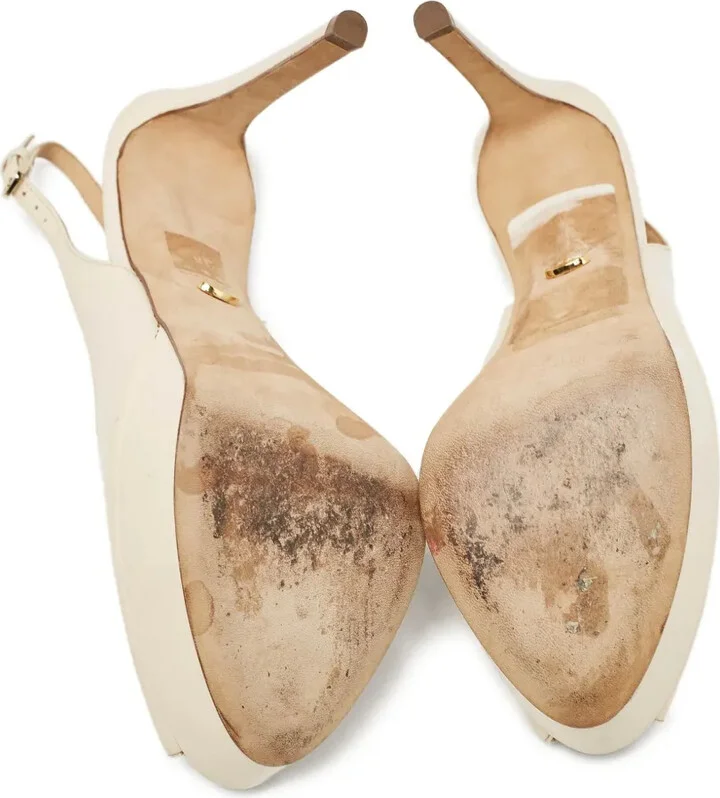 Pre-Owned 120mm Peep-Toe Platform Pumps - Image 4