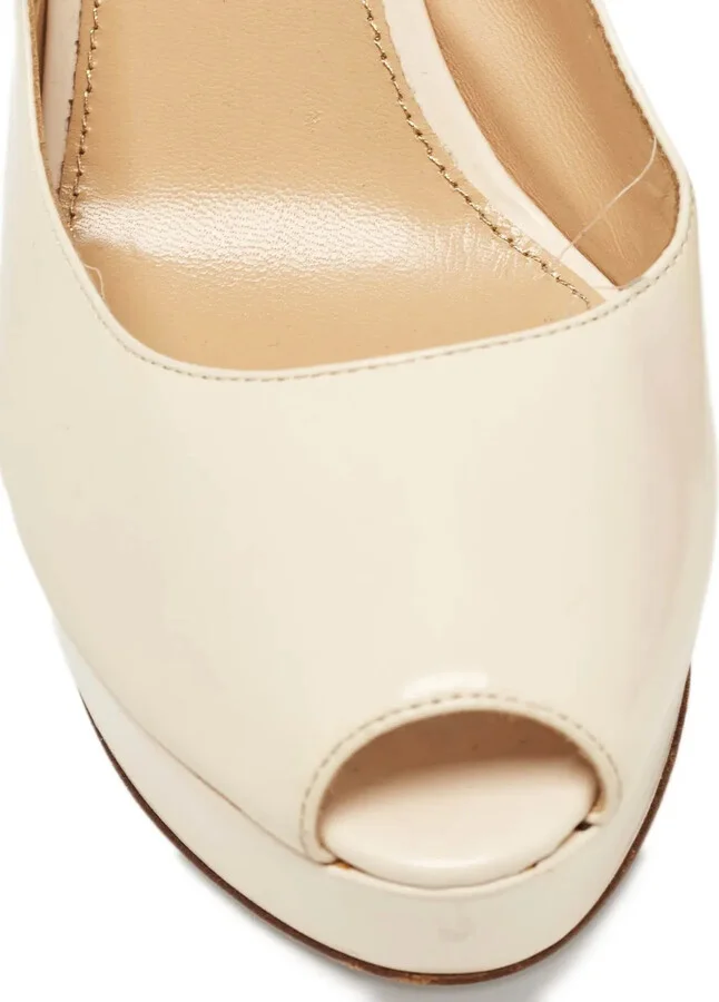 Pre-Owned 120mm Peep-Toe Platform Pumps - Image 5