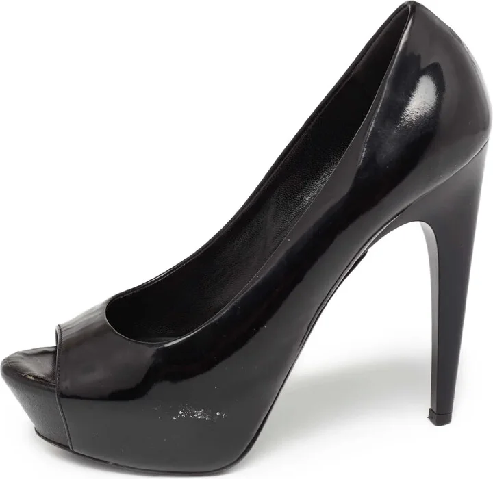 Pre-Owned 120mm Peep-Toe Platform Pumps