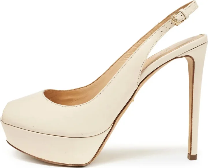 Pre-Owned 120mm Peep-Toe Platform Pumps