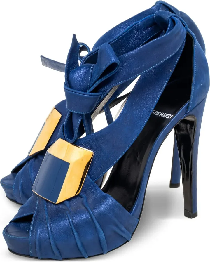 Pre-owned 120mm pleated sandals - Image 2