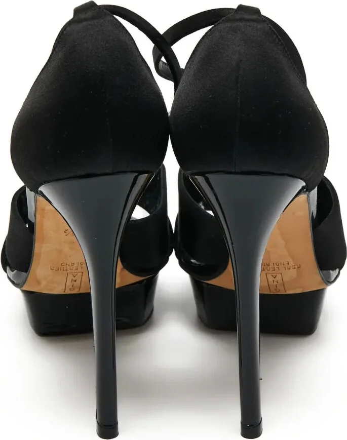 Pre-Owned 120mm Satin Sandals - Image 3