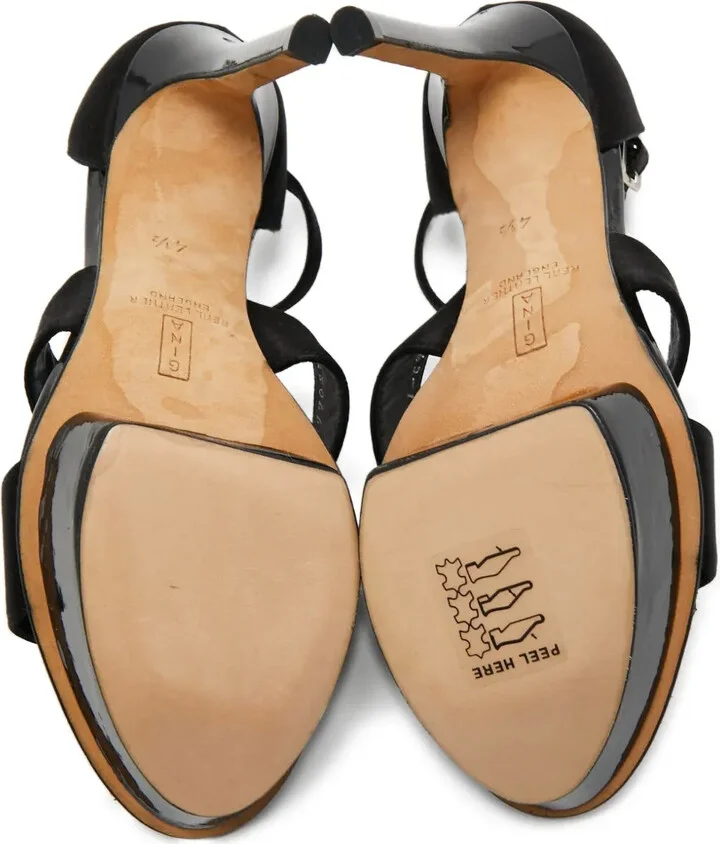 Pre-Owned 120mm Satin Sandals - Image 4