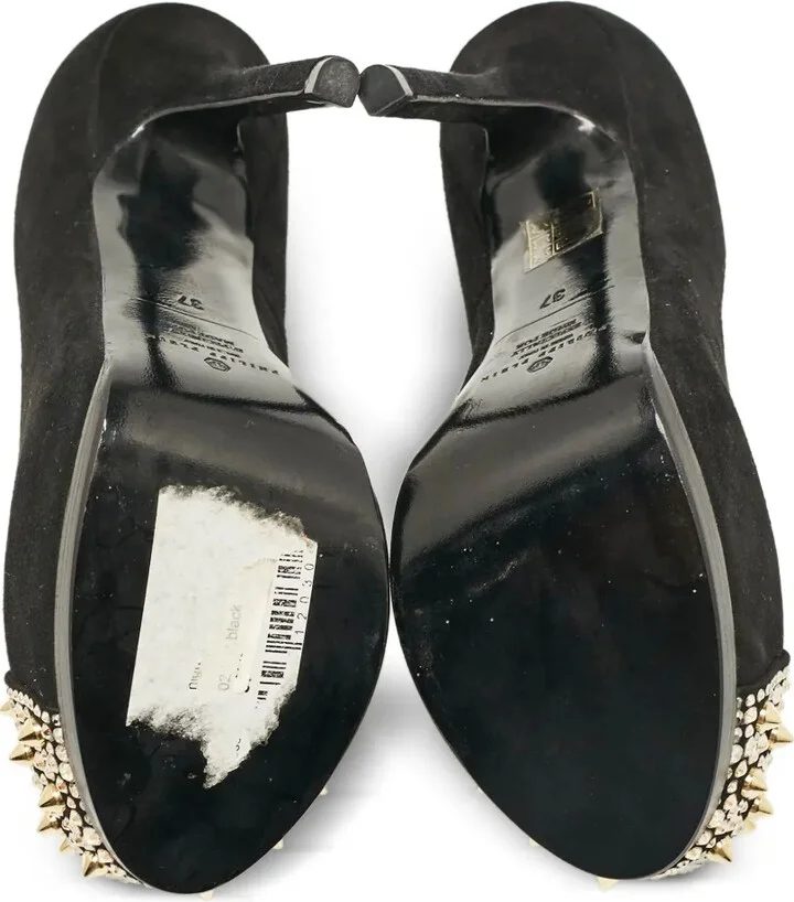 Pre-Owned 120mm Studded Platform Pumps - Image 5