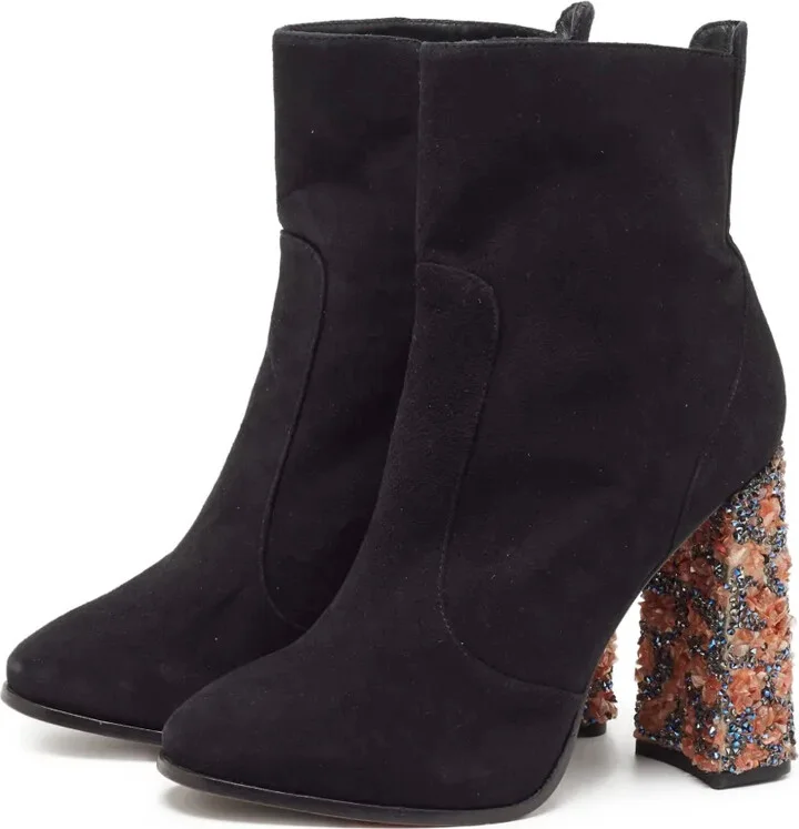 Pre-Owned 125mm Embellished Boots - Image 4