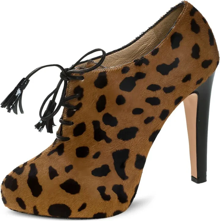 Pre-Owned 125mm Leopard-Pattern Boots - Image 2