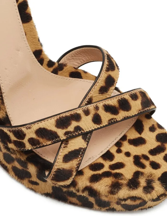 Pre-Owned 125mm Leopard-Print Sandals - Image 5