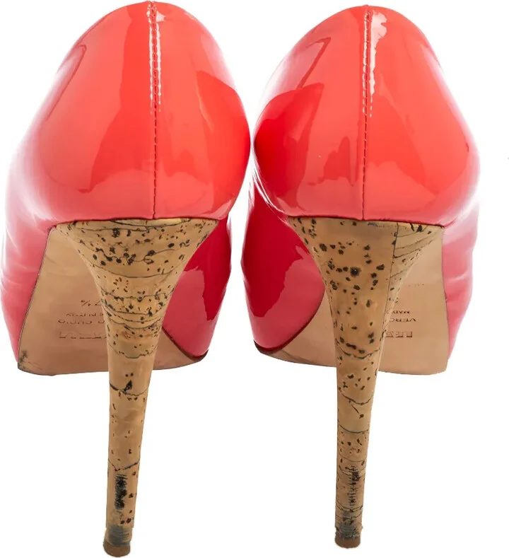 Pre-Owned 125mm Patent-Leather Peep-Toe Pumps - Image 2