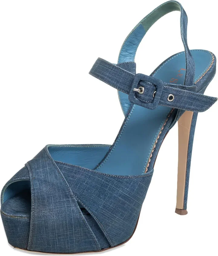 Pre-Owned 125mm Platform Stiletto-Heel Sandals - Image 2