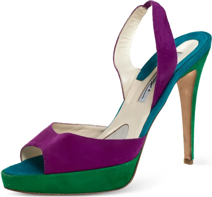 Pre-Owned 125mm Slingback Platform Sandals - Image 2