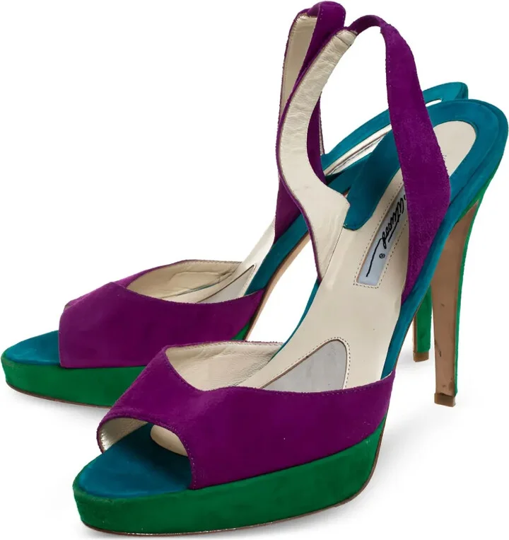 Pre-Owned 125mm Slingback Platform Sandals - Image 3