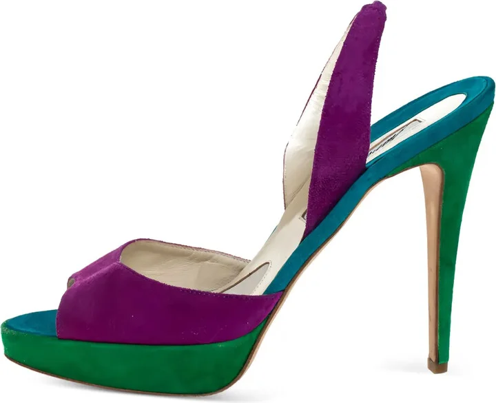 Pre-Owned 125mm Slingback Platform Sandals