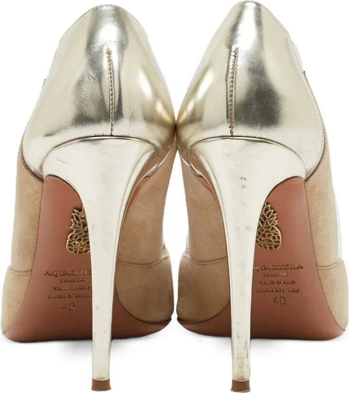 Pre-owned 125mm suede pumps - Image 4