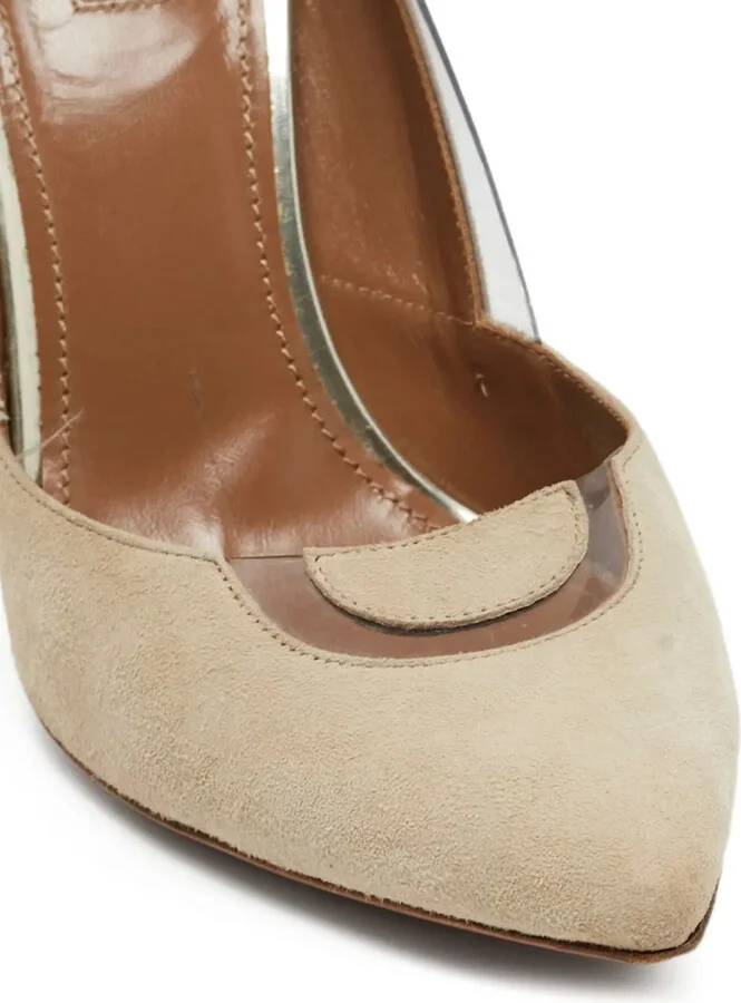 Pre-owned 125mm suede pumps - Image 5