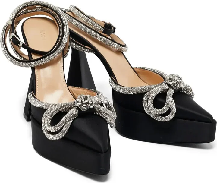 Pre-owned 130mm Crystal Bow pumps - Image 2