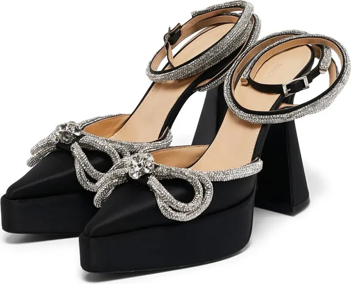 Pre-owned 130mm Crystal Bow pumps - Image 4