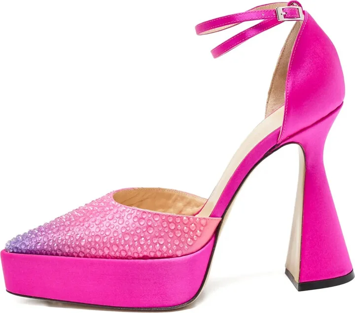 Pre-Owned 130mm Crystal-Embellished Platform Pumps
