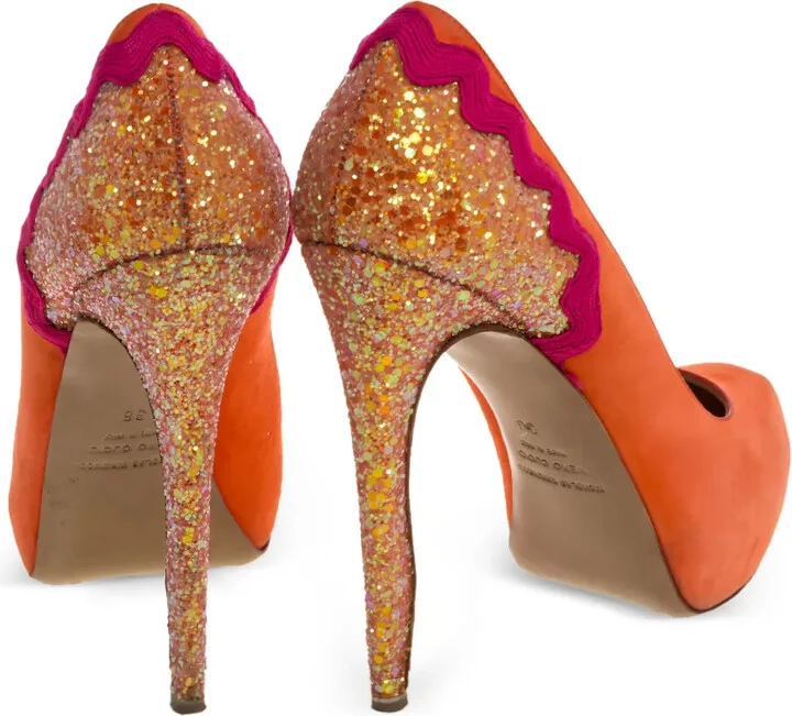 Pre-Owned 130mm Glitter-Detail Pumps - Image 4