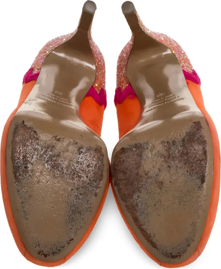 Pre-Owned 130mm Glitter-Detail Pumps - Image 5