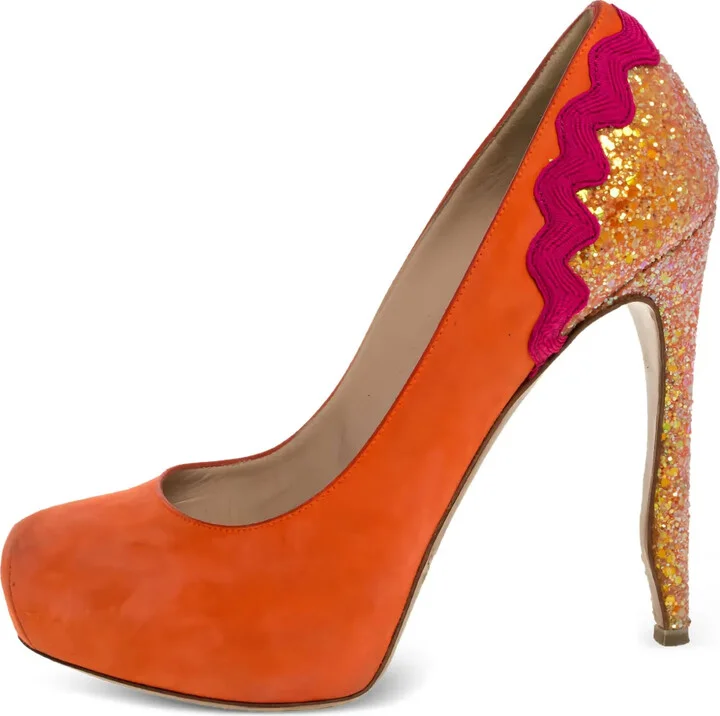 Pre-Owned 130mm Glitter-Detail Pumps