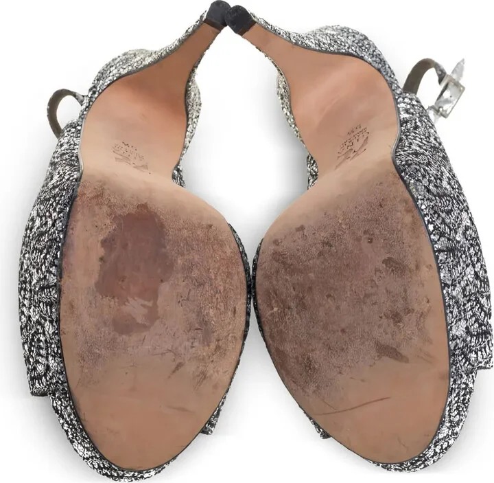 Pre-Owned 130mm leather heeled sandals - Image 4