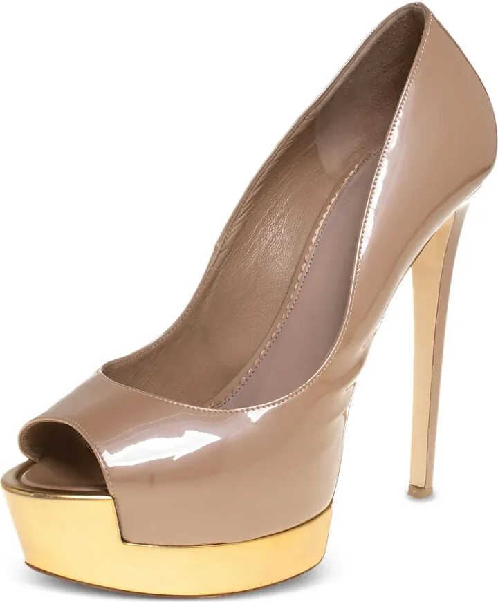 Pre-Owned 130mm Peep-Toe Platform Pumps - Image 2