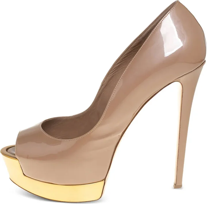 Pre-Owned 130mm Peep-Toe Platform Pumps