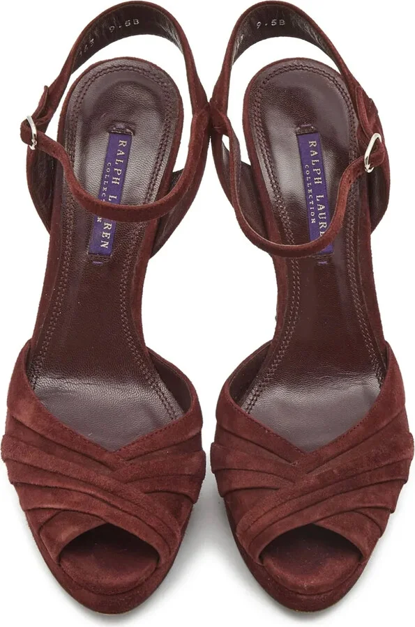 Pre-Owned 130mm Peep-Toe Platform Sandals - Image 3