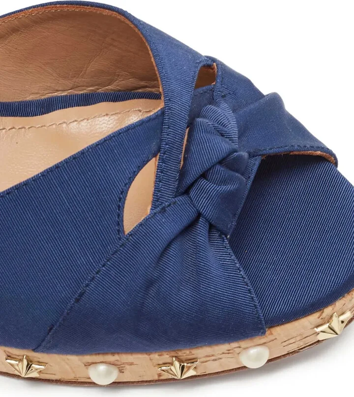 Pre-Owned 130mm Peep-Toe Wedge Sandals - Image 5