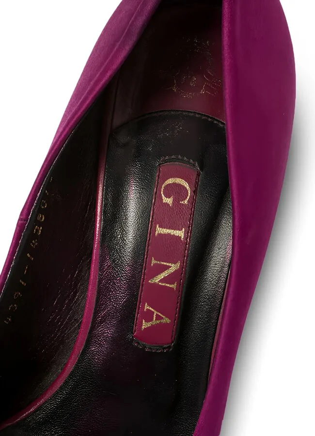 Pre-Owned 130mm Satin Pumps - Image 5