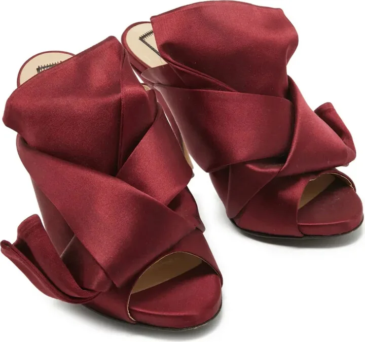 Pre-Owned 130mm Satin Sandals - Image 3
