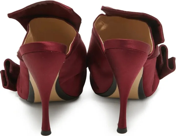 Pre-Owned 130mm Satin Sandals - Image 4