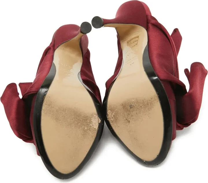 Pre-Owned 130mm Satin Sandals - Image 5